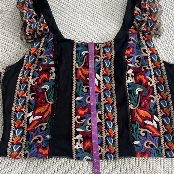 Anthropologie Eva Franco Colorful Embroidered Corset Blouse - Picture 10 of 11